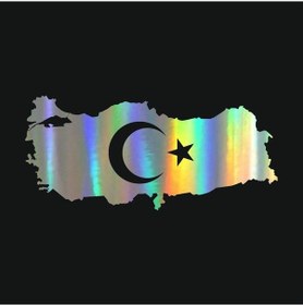 Resim Hologram Renk Türkiye Haritası 18 CM 