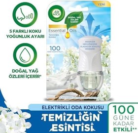 Resim Air Wick Elektrikli Oda Kokusu Temizliğin Esintisi Kit (Cihaz + Yedek Şişe) + Yasemin Çiçeği Yedek Şişe 