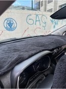 Resim SSS TEKSTİL SİYAH peluş torpido havlusu-Torpido Göğüs Havlusu-her araca uyumlu 