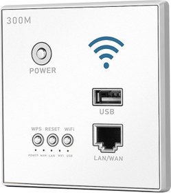 Resim Geeroyoo 86 Tipi Duvar Tipi Kablosuz Router - 300mbps Aktarım Hızı, Wps Şifreleme, Plug&play, Akıllı Ev/otel Uyumlu Beyaz 