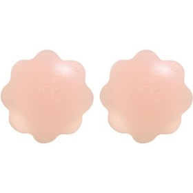 Resim MixmioLife Silikon Göğüs Ucu Kapatıcı Ten Rengi Çiçek Desen 2’li Set 