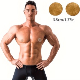Resim 60 Adet Erkekler İçin Spor Göğüs Bezi, Maratonlar, Günlük Egzersiz ve İş Kullanımı İçin Uygun, Göğüste Çıkıntıyı Önleyen, Yazlık Görünmez Tek Kullanımlık Nipel Yaması 