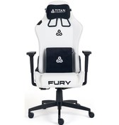 Resim Titanseat Fury Leather White Oyuncu Koltuğu Beyaz 