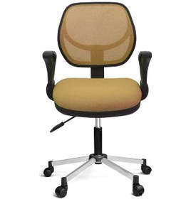 Resim Türksit 804 File Çalişma Koltuğu Metalik Gri Boyalı Ayak Krem 