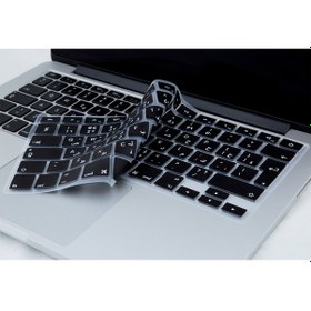 Resim Laptop Macbook Air Pro Klavye Koruyucu 13-15-17Inc Arabic Uk Baskı Siyah 