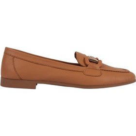 Resim Kadın Hakiki Deri Tokalı Klasik Loafer Babet Ayakkabı Napa-aes22203 165 