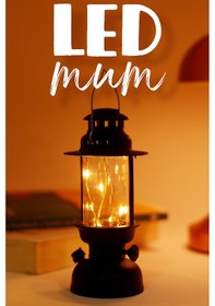 Resim Led Mum Kamp Lambası Tipi Pil Dahil Dumansız Alev Ledli Yapay Dekoratif Mum Dekor Işığı Siyah Pt437 Siyah 