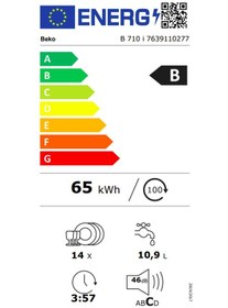 Resim Beko B710I 3+6 Programlı Bulaşık Makinesi 