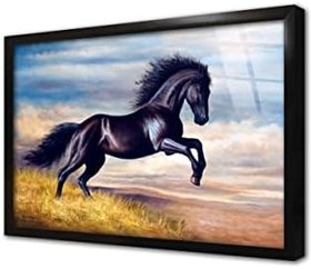 Resim Koşan At Çerçeveli Cam Tablo 20x30 cm CB15011 