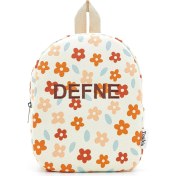 Resim Beyaz [ Istediğiniz Ismi Yazıyoruz ] Minik Çiçekler 0-8 Yaş Çocuk Sırt Çantası, Anaokulu-Kreş Çanta 