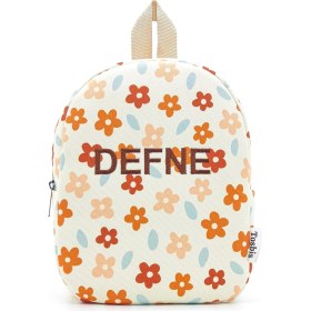 Resim Beyaz [ Istediğiniz Ismi Yazıyoruz ] Minik Çiçekler 0-8 Yaş Çocuk Sırt Çantası, Anaokulu-Kreş Çanta 