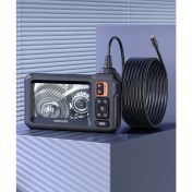 Resim Özkam 5 mt Sert Kablo Çift Kameralı Ekranlı Endoskop Yılan Kamera Işıklı 8 mm 