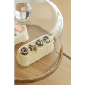 Resim Leo Akasya Standlı Cam Kek Fanusu Ayaklı 25 cm Orta Boy 