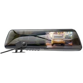 Resim Hoco Dv4 Dvr Ön Ve Arka Sürüş Kaydedici 45 İnç Lcd Dikiz Aynası Araç Kamerası- 5775 