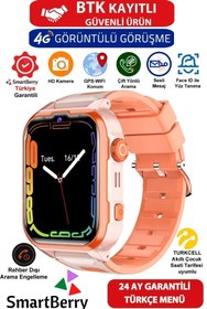 Resim Smartberry Z50 Görüntülü Görüşme Gps Wıfı Net Konum Gizli Dinleme Akıllı Çocuk Takip Saati Sim Kartlı - Turuncu 