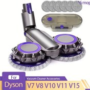Resim Wellmi Değiştirilebilir Elektrikli Mop Kafa, Plastik, Şarj Edilmemiş, Bataryasız, Mor, Dyson V7 V8 V10 V11 V15 Süpürgelere Uyumlu, Islak Mop Kuru Mop Emiş Bir Makine ile Su Deposu, Çok Fonksiyonlu Temizlik 