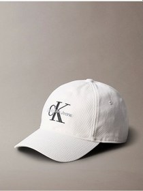 Resim Calvin Klein Jeans Mono Logo Embro Cap Erkek Beyaz Şapka Lv04g5004g-yaf Beyaz 