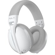 Resim Aula S6 Ultra Hafif Kablosuz Bluetooth Type-c Mikrofonlu Gaming Oyuncu Kulaklığı Beyaz 