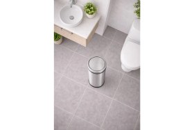 Resim Sas Haus 11 Litre Döner Kapaklı Paslanmaz Çelik Banyo & Wc Çöp Kovası Titan 7511 