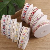 Resim 0.91 metre Uygulamalı Dantel Kurdele, Kendin Yap Projeleri, El Yapımı Kurdeleler, Saç Bantları, Giyim Aksesuarları, Çiçek Aranjmanları ve Hediye Paketleme için - Kaba Keten Malzemeden Üretilmiştir 