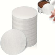 Resim 500-Lü 1-Katlı Doğal Kahve Filtre Kağıtları - Üstün Geçirgenlikli Espresso Makinesi Filtreleri - Breville Barista ve Mr. Coffee Makineleri ile Uyumlu - 51mm 54mm 58mm Seçenekleri 