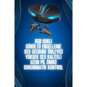 Resim Techno Stock Bluetooth Kulaklık Oyuncu Kulaklığı Rgb Işıklı Oyunlarda Düşük Gecikme 