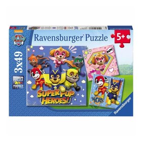 Resim 80366 Paw Patrol 3x49 parça Ravensburger Puzzle 