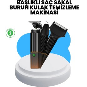 Resim Zenvia 3’ü 1 Arada Erkek Bakım Makinesi - Paslanmaz Çelik Başlıklı Şarjlı Tıraş Seti ZNV-2541 