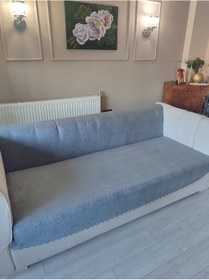Resim Koltuk Örtüsü Kaymaz 170x210 Gofreli Koyu Gri 