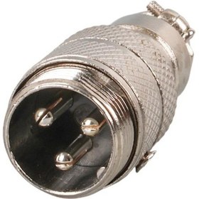 Resim Ayt Mayk Gx16-3 Pinli Metal Erkek Konnektör Jack Soket M16 16mm Çap Vida Dişli 