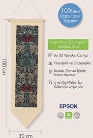 Resim William Morisse Duvar Halısı, Sanat Serisi Dekor, 100cm Kanvas Flama Askılı Duvar Örtüsü NO:724 - Renkli - 14 / 30 x 100 