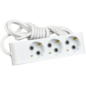 Resim Üçlü Çocuk Korumalı Topraklı Grup Priz 2 Metre 2 M 