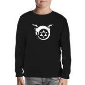 Resim Fullmetal Alchemist Siyah Çocuk Sweatshirt 