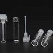 Resim 50'lük 1Ml ve 2Ml Mini Damlama Şişeleri, Parfümler ve Esansiyel Yağlar için Örnek Kapları. 