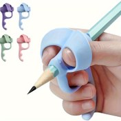 Resim Çocuklar için 3 Adet Ergonomik Kalem Tutacağı - Okul, Sanat & Çizim Malzemeleri için Rahat Yazı Yardımı (Çeşitli Renkler) 