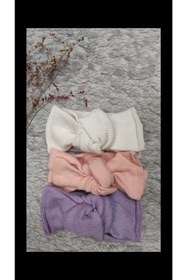 Resim Handmade Kız Bebek Ribana Bandana Seti 