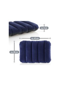 Resim Büyük Şişme Kamp Seyahat Yastığı Lacivert 