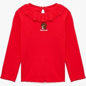 Resim Koton 26yy59003213 Kırmızı Kız Bebek Sweatshirt 6smg10100ak Kırmızı 