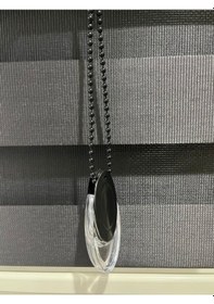 Resim Ithal Antrasit Düz Zebra Stor Perde Antrasit 