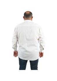 Resim Mocgrande Büyük Beden Erkek Gömlek Punteado 23355 BEYAZ Beyaz 