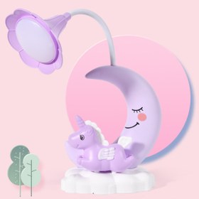 Resim Livava Unicorn Ve Ay Masa Lambası, Mor, 20x17 