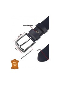 Resim Deepsea Erkek Lacivert Düz Sade Suni Deri Kemer Günlük & Spor Kemer 2602658 Lacivert 