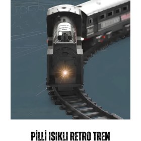 Resim Giffy Oyuncak 23 Parça Pilli Sesli ve Işıklı Klasik Tren Seti-Toy Train Set 