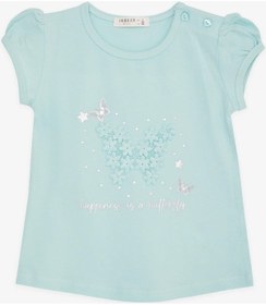 Resim Breeze Kız Bebek Tişört Kelebek Baskılı Nakışlı 9 Ay-3 Yaş, Su Yeşili-su Yeşili Su Yeşili 