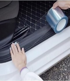 Resim Araç Kapı Eşik Kaput Çizik Önleyici Şeffaf Koruma Folyosu 10 Cm X 5 Metre 