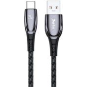 Resim Benks D40 Type-C USB Kablo 5A 25W Hızlı Şarj Kablosu 2 metre Data Kablo 480 Mbps Kumaş Örgü 