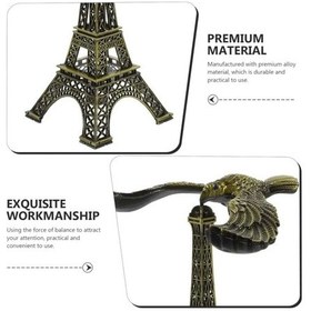 Resim Dekoratif Eyfel Kulesi Denge Kartalı Heykeli Eski Mimari Alaşım Metal Süs 