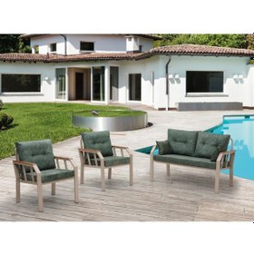 Resim Tu Tienda Kapiçino Metal 2+1+1 Demonte Bahçe,balkon Takımı Yeşil 