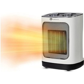 Resim Puremate Seramik Fanlı Isıtıcı, 2 Isıtma Ayarlı 1800w Taşınabilir Elektrikli Isıtıcı 