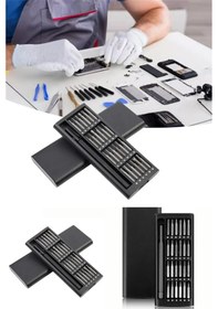 Resim Tineke 24 Parça Çelik Profesyonel Mini Portatif Tornavida Seti Saklama Kutulu Telefon Saat Tamir Kiti 